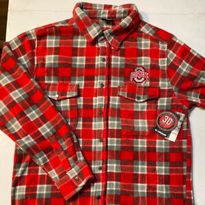 OHIO STATE BUCKEYES Colosseum Fleece Full Snap Men's X-Large New With Tags